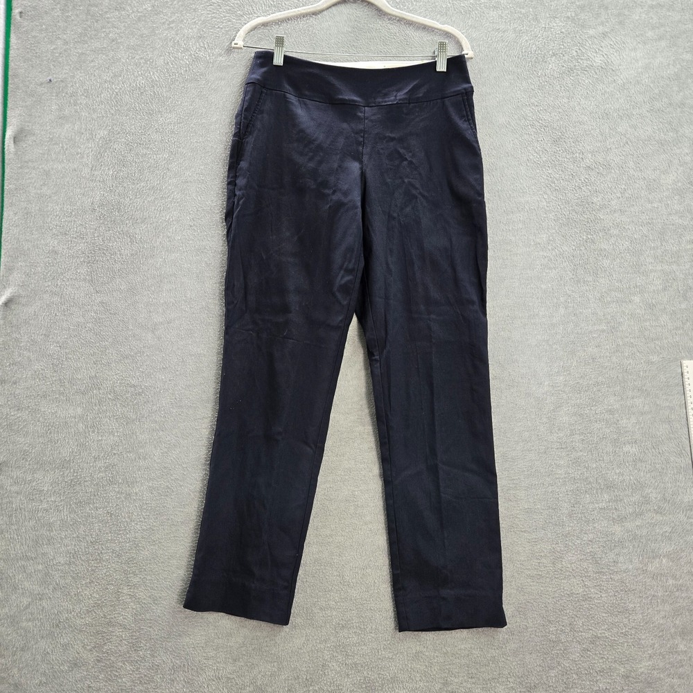 Swing Control Women Pants 8 Blue Chino Straight Mid Rise Spandex 27 in Inseam
